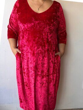 Peridot Velvet red dress 3X